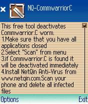 free commwarrior antivirus